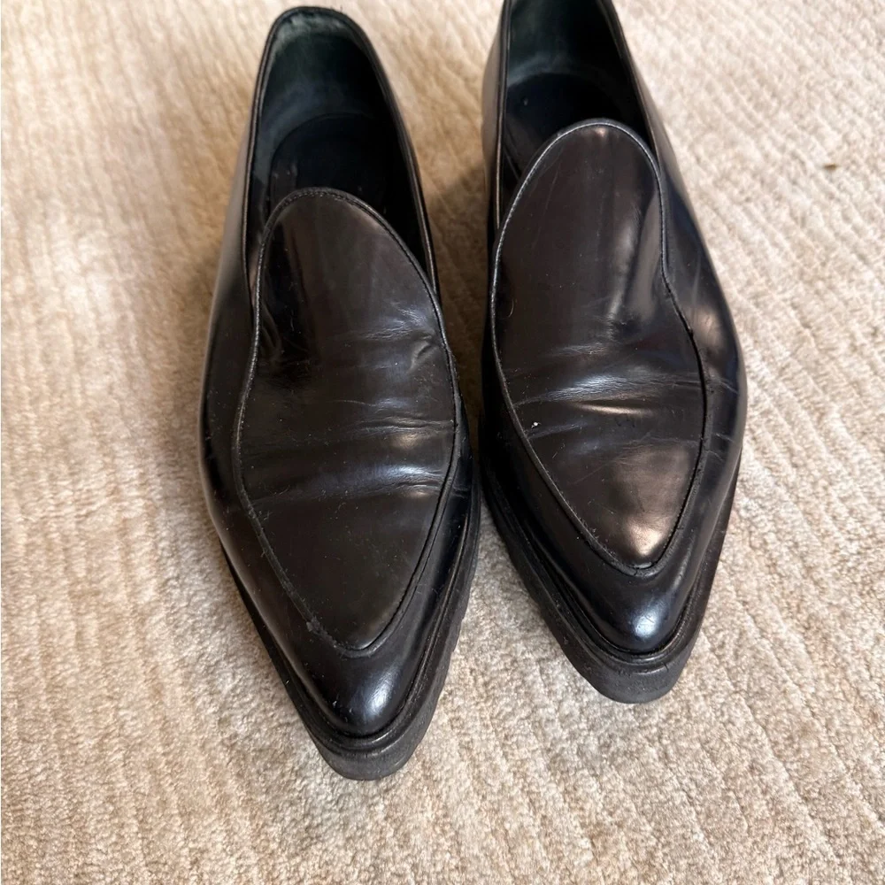 PROENZA SCHOULER Pointy Toe Loafer in Black Size 38